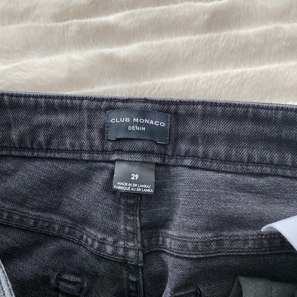 Club Monaco High Rise Skinny Jeans in Wash Black - Picture 10 of 11